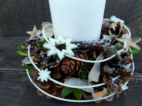 Adventní svícen bílý — foto 2