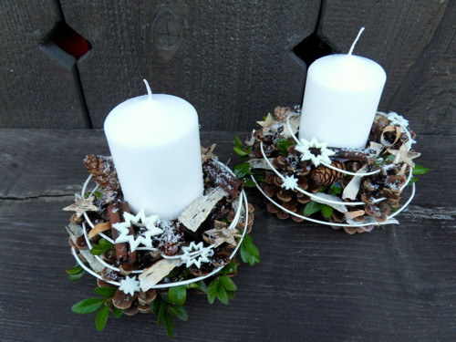 Adventní svícen bílý — foto 3
