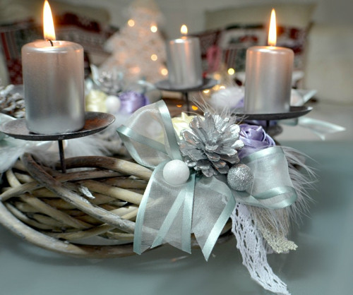Adventní svícen Shabby chic — foto 2