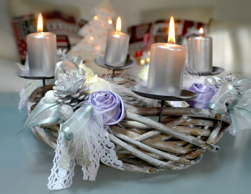 Adventní svícen Shabby chic — foto 3