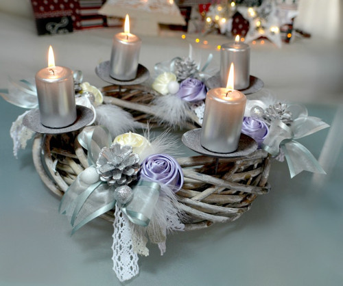 Adventní svícen Shabby chic — foto 4