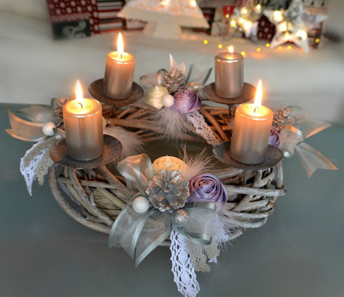 Adventní svícen Shabby chic — foto 5