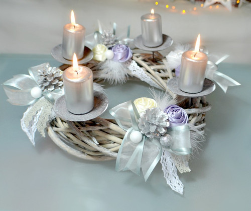 Adventní svícen Shabby chic — foto 6