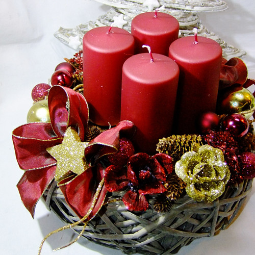 Adventní dekorace - Dark red — foto 2