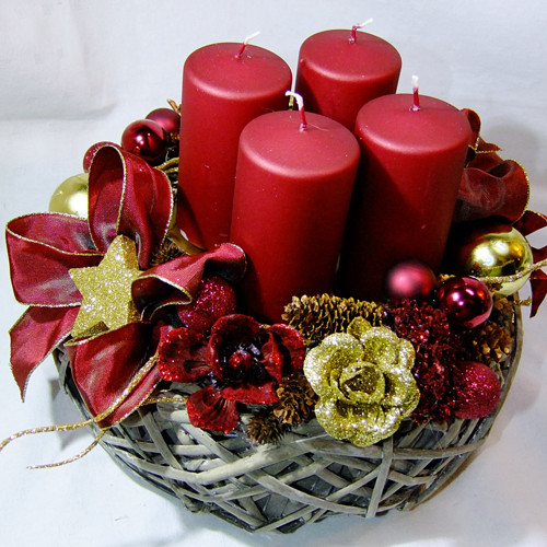 Adventní dekorace - Dark red — foto 3