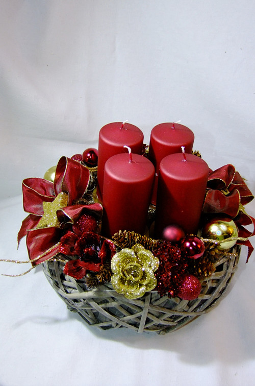 Adventní dekorace - Dark red — foto 4