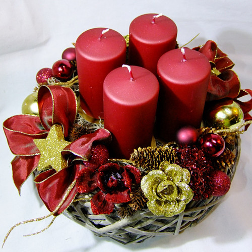 Adventní dekorace - Dark red — foto 6