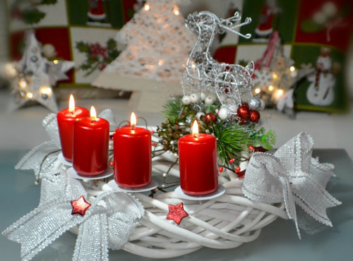 Adventní svícen S jelenem — foto 2