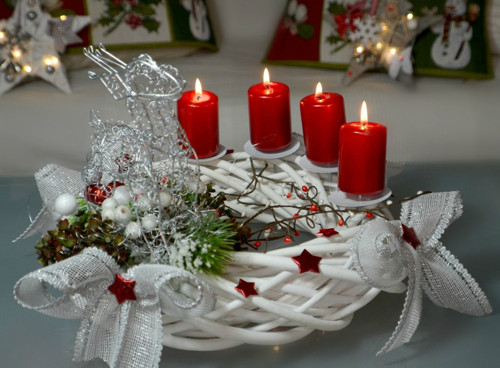 Adventní svícen S jelenem — foto 4