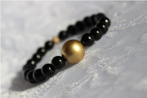 Black and gold.. Elegantní náramek — foto 3