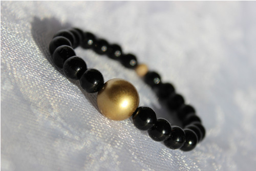 Black and gold.. Elegantní náramek — foto 5