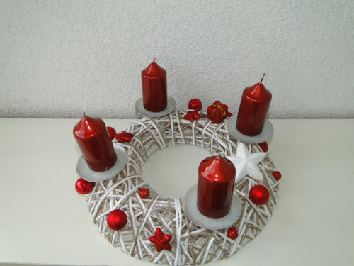 Adventní věnec červený — foto 2