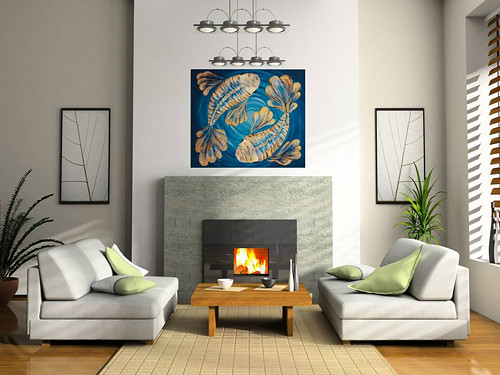 Energetický obraz, Ryby - 70 x 60 cm — foto 3