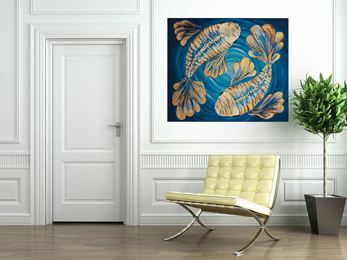 Energetický obraz, Ryby - 70 x 60 cm — foto 4