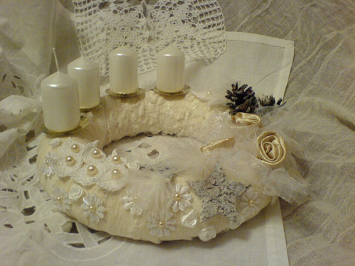 Adventní věnec zlatobílý — foto 2