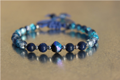 Lapis lazuli.. Náramek s minerály — foto 2