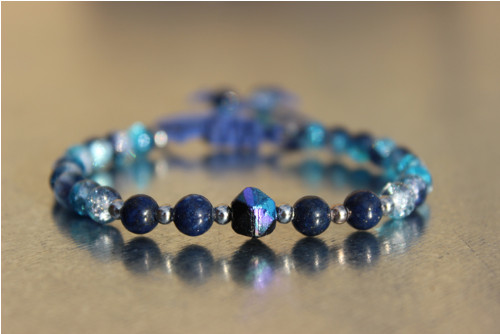 Lapis lazuli.. Náramek s minerály — foto 6