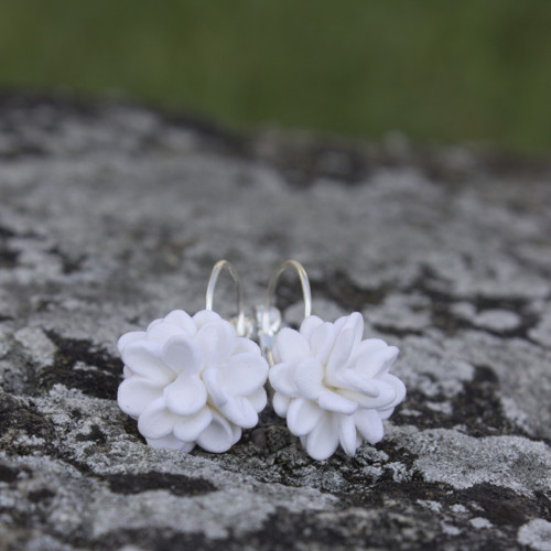 Bílá sakura - náušnice — foto 2