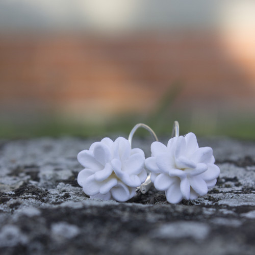 Bílá sakura - náušnice — foto 4