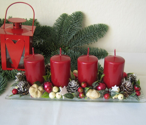 Adventní skleněný tácek — foto 3