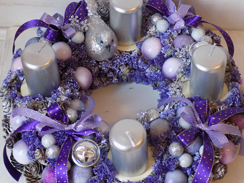 Adventní věneček fialový — foto 3
