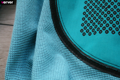 Šaty geometrické - "kousek nebe" (S, S-M) — foto 2