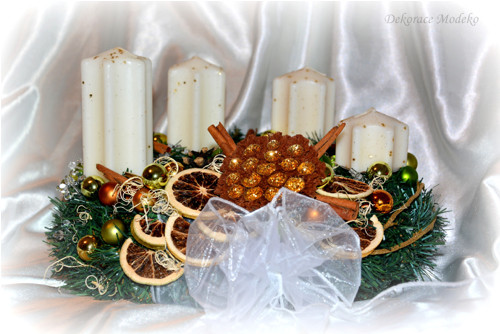 Adventní věnec "Třpyt s vůni Vánoc" - SLEVA!!! — foto 2