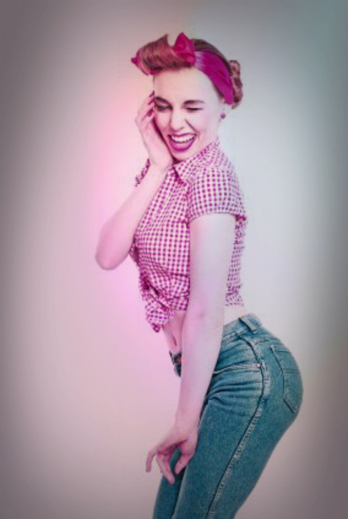 Košulka pepitko pin-up — foto 4