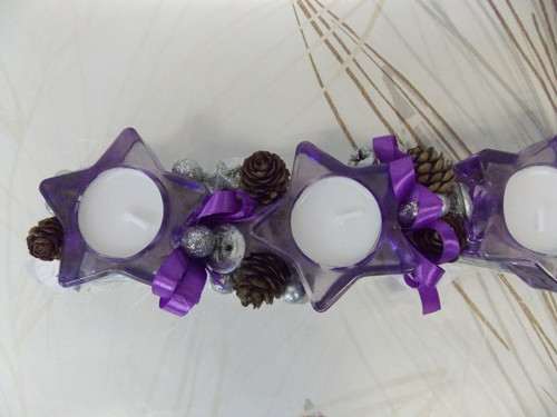 Fialová adventní lišta — foto 3