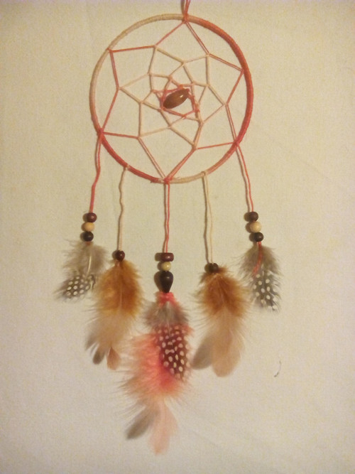Lapač snů oranžový / dreamcatcher — foto 2