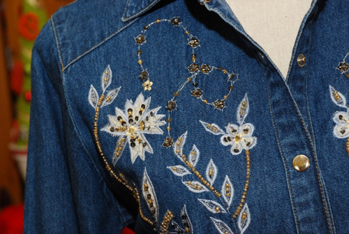 Riflová košile ve western stylu... — foto 2