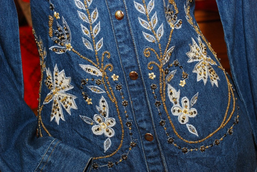 Riflová košile ve western stylu... — foto 3