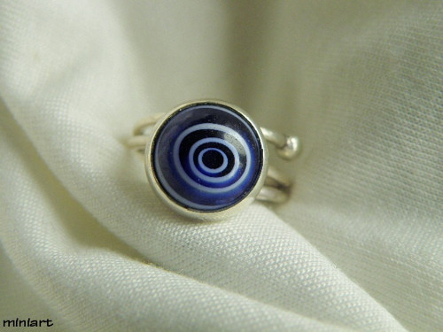 Prsten - stříbro - millefiori — foto 2