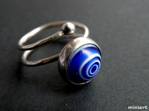 Prsten - stříbro - millefiori — foto 3