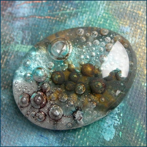Tyrkysovo-hnědé s bublinkami / 1211 — foto 2