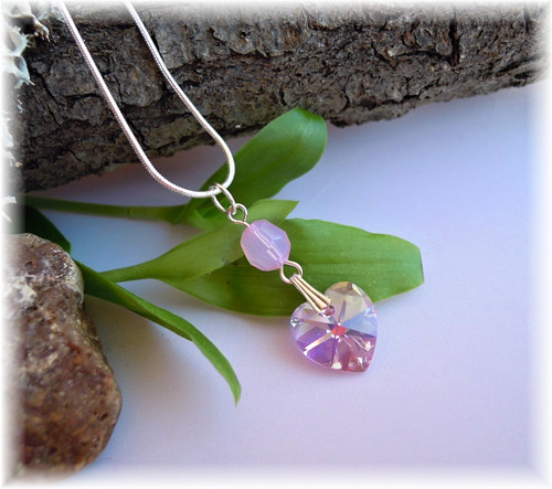 Náhrdelník Swarovski lila — foto 2