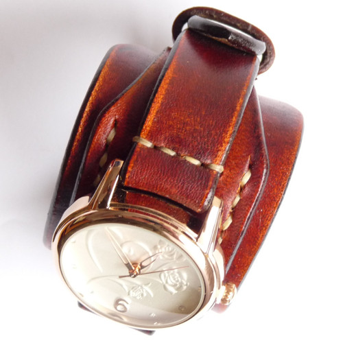 Dámské vintage hodinky hnědé — foto 3