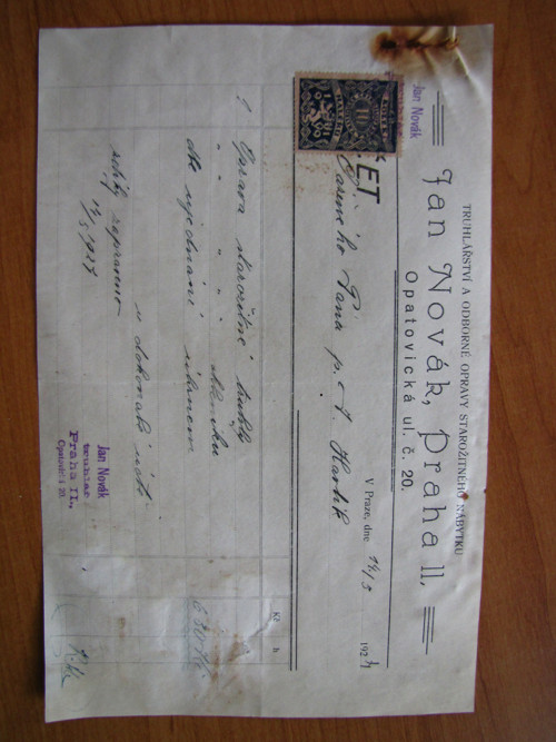 Doklad z 14. 5. 1924 — foto 2