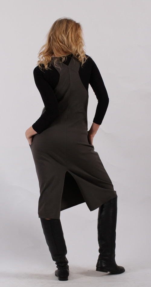 Šedá šatová sukně — foto 3