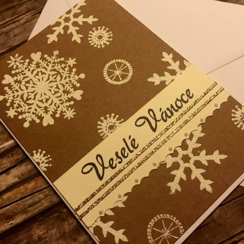 Přání "veselé Vánoce" s vločkami — foto 2