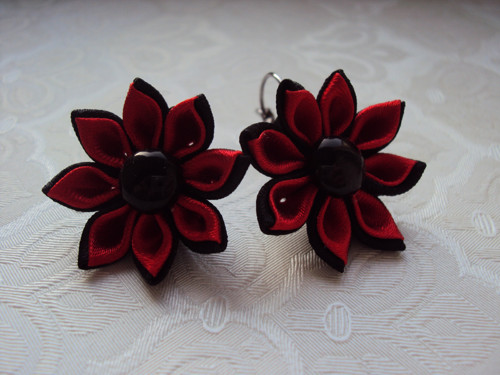 Kanzashi naušnice FARRAH — foto 2