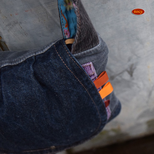 Tmavá riflová kabelka denim/manšestr 911 — foto 3