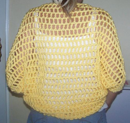 Dámské háčkované bolerko, shrug — foto 3