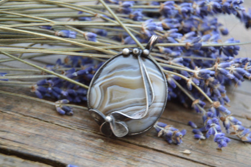 Achátový talisman - oboustranný šperk — foto 3