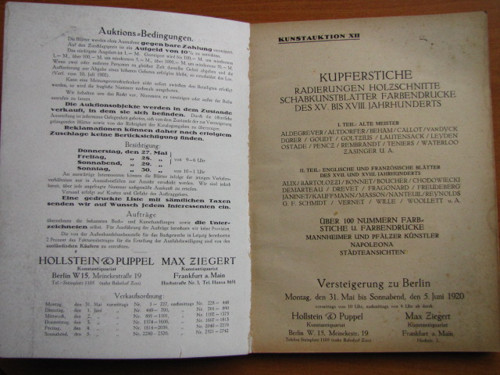 Aukce rytin, Berlin r. 1920 — foto 3