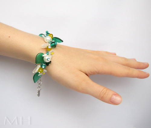 Beaded Bracelets - Mint and Chamomile — foto 5