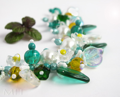 Beaded Bracelets - Mint and Chamomile — foto 4