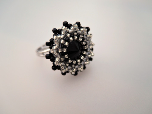 Swarovski prsten "Black star"- dospělácký! — foto 2