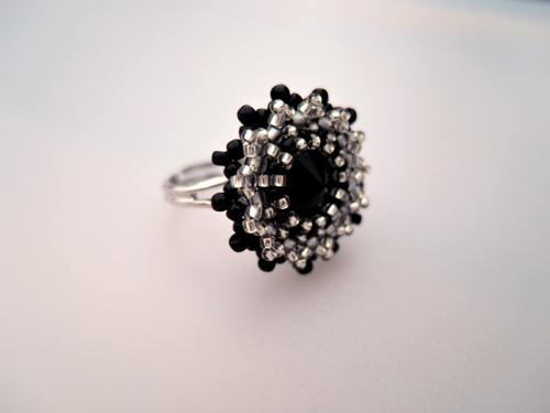 Swarovski prsten "Black star"- dospělácký! — foto 4