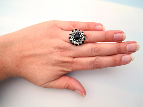 Swarovski prsten "Black star"- dospělácký! — foto 6